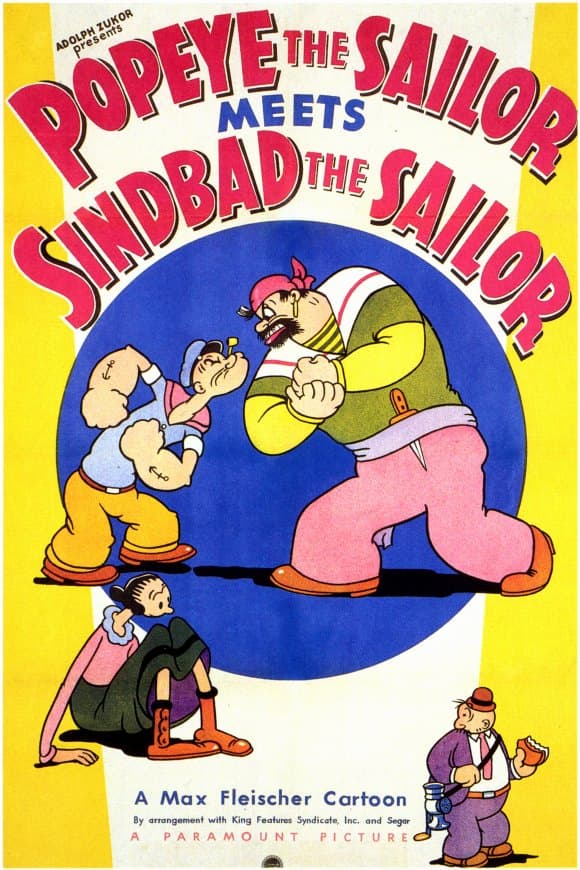 Cartoon Popeye the Sailor Meets Sindbad the Sailor, 1936 Public